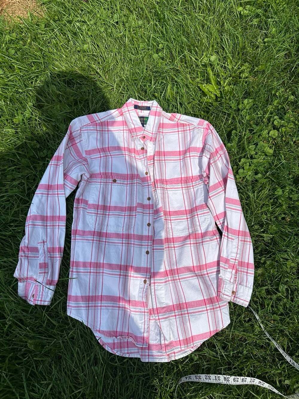 Colours by Alexander Julian Pink White Plaid Long Sleeve Button Down Shirt